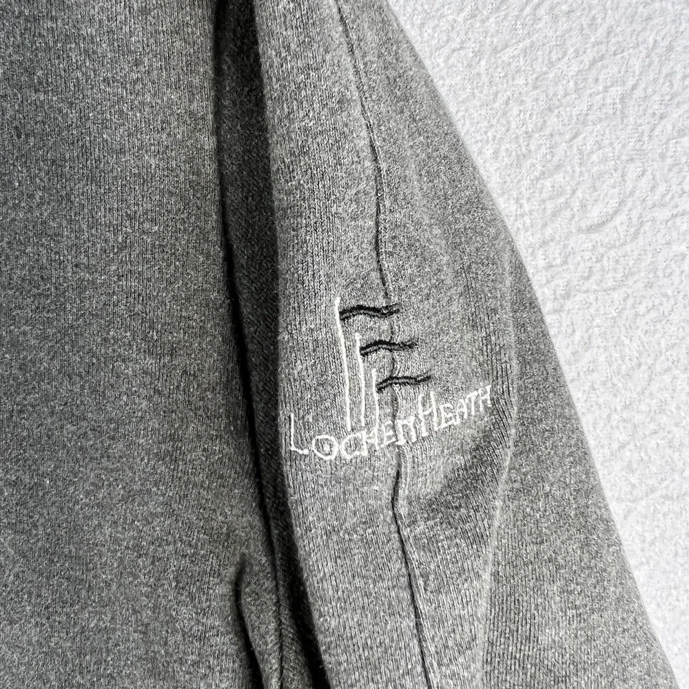 Straight Down Golf 1/4 Zip Mens L LochenHeath Embroidery Michigan Gray Pullover